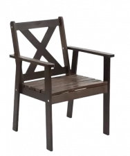 Кресло из массива сосны, для уличного кафе